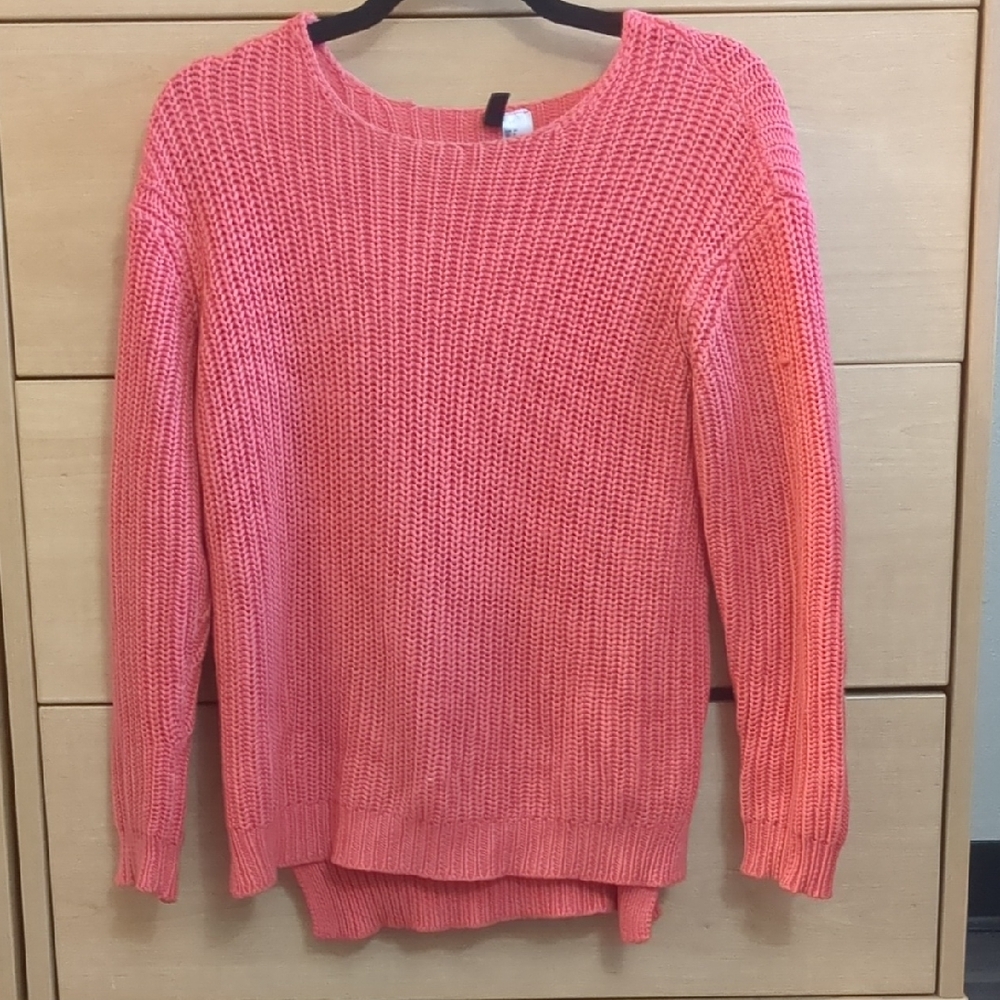 H&M Vibrant Pink Crew Neck Sweater